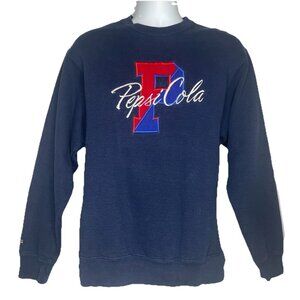 Vintage Y2K Jansport Pepsi Crew Neck Sweatshirt Size M Blue Embroidered Patch